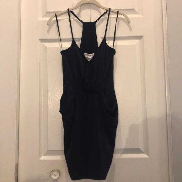 BCBGeneration Navy tulip hem dress size xs - Picture 1 of 7